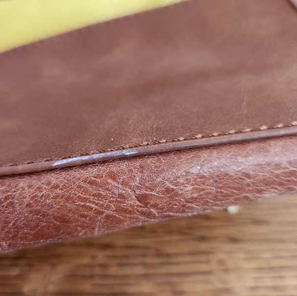 The Sak Kendra Leather Hobo Bag in Yellow, Brown, with Metallic Detail. - Picture 11 of 13